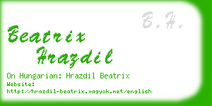 beatrix hrazdil business card